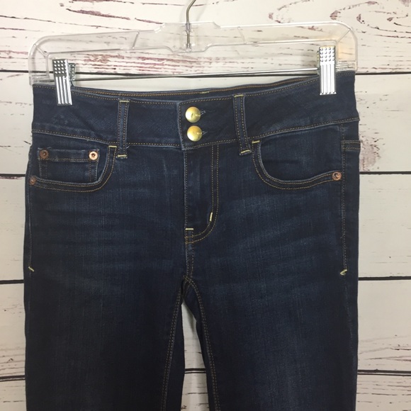 AEO denim cafe Artist flare Low Rise jeans - Picture 2 of 6